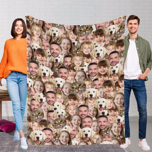 Personalized Custom Photo Face Blanket- Funny Face Gift