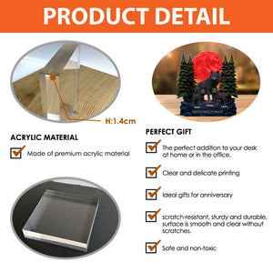 Personalized Dad & Grandpa Acrylic Plaque - My Wolf Pack Gift For Dad