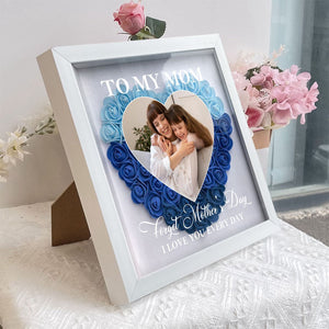 Personalized I Love You Every Day Flower Shadow Box Gift for Mom