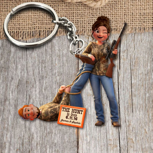 Hunting Couple Keychain - Personalized Gifts For Couple Keychain