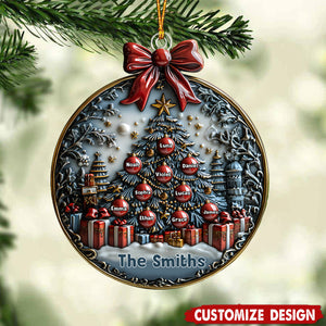Merry Christmas - Personalized Family Custom Christmas Tree Gift Ball Ornaments