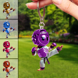 Custom Name Taekwondo Keychain- Personalized Acrylic Keychain