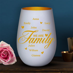 Personalized We are Family Scented Candle Cup
