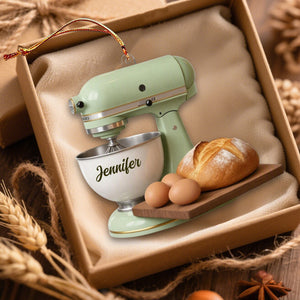 Baking Gift For Home Bakers โ Personalized Retro Kitchen Mixer Christmas Ornament