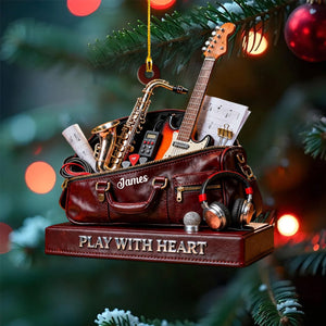 Personalized Musical Instrument Bag Themed Ornament,Musician Gift,Music Lover Gift