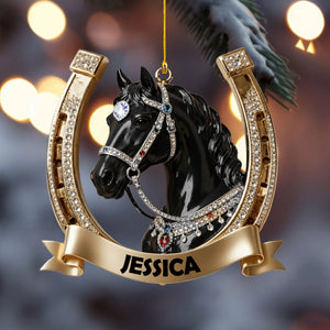 Horse Loving Personalized Christmas Ornament,Gift for Horse Lovers