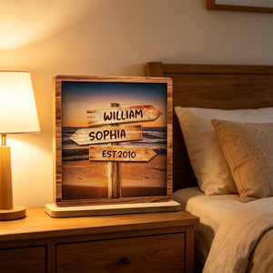 Follow Your Path Together - Personalized Custom Wood Plaque - Gift For Couple