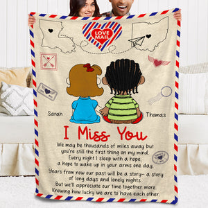 Personalized Love Mail Blanket Unique Valentine's Day Gifts for Couples