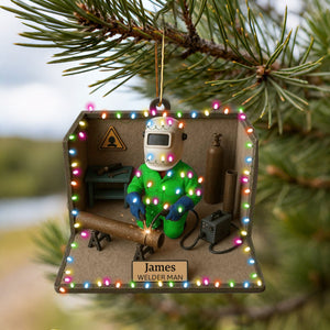 Personalized Welder Man Christmas Custom Acrylic Ornament, Gift For Welder