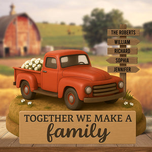 Personalized Family Farmhouse Old Truck Acrylic Plaque