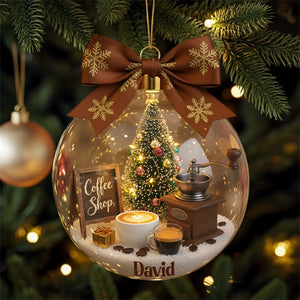 Vintage Coffee Ornament - Personalized Gifts For Coffee Lovers