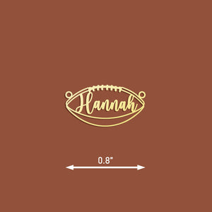Personalized Football Name Necklace Unique Gift for Football Fans, Sports Jewelry