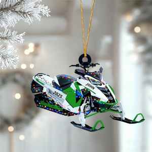 Personalized Snowmobile Ornament Gift for Snowmobile Lovers