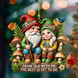 Grow Old With Me - Couples Personalized Custom Acrylic Ornament - Gift For Grandparents