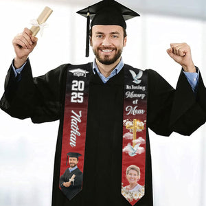 Custom Memorial Graduation Stole - Personalized In Loving Memory Keepsake