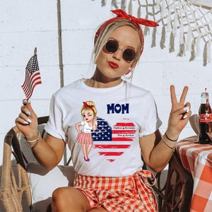 Sweetheart Grandkids Grandma - 4th Of July Independence Day - Personalized T-shirt