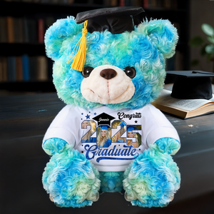 2025 Photo Frame Personalized Graduation Litter Bear Plush - Graduate Bear With Cap