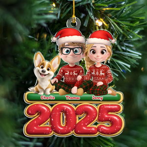 We And Our Dog - Personalized Acrylic Ornament Gift For Couple Dog Lover