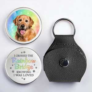 I Will Carry You - Memorial Personalized Photo Keychain Pocket Hug Gift For Pet Lovers