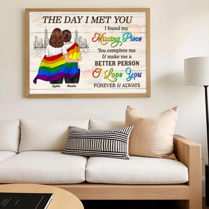 Pride Month LGBT Couple The Day I Met You Personalized Poster/Canvas