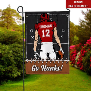 Custom Football Fan - Personalized Garden Flag, Gift For Football Lover