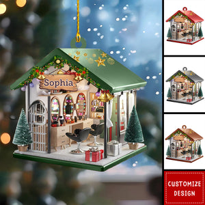 Personalized Hair and makeup salon Ornament