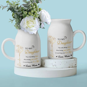 Personalized Custom Home Decor Flower Vase - House Warming Gift For Daughter, Granddaughter