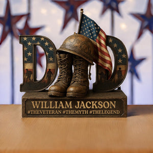 Veteran Dad Personalized Acrylic Plaque Gifts For Dad