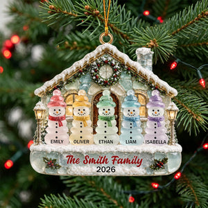 Custom Sea Glass Acrylic Ornament โ Personalized Christmas & Birthday Gift For Mom, Dad, Brother, Sister | Cozy Christmas Memories