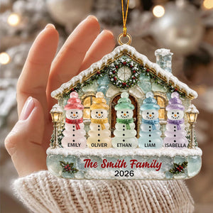 Custom Sea Glass Acrylic Ornament โ Personalized Christmas & Birthday Gift For Mom, Dad, Brother, Sister | Cozy Christmas Memories
