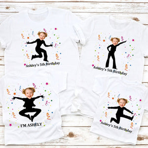 Funny Custom Face stick figures Birthday Party Group Personalized T-Shirt