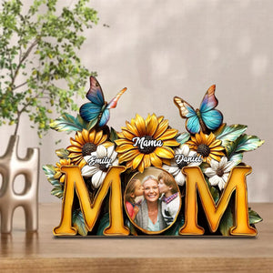 Sunflower Mom - Personalized Mother Custom Acrylic Plaque