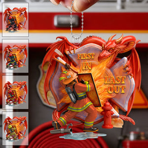 Firefighting With Fire - Personalized Acrylic Ornament Gifts For Firefighter
