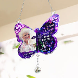 Your Wings Ready Personalized Acrylic Window Hanging Suncatcher Ornament With Crystal Ball Prism