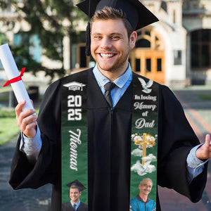 Custom Memorial Graduation Stole - Personalized In Loving Memory Keepsake