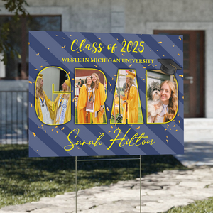 Personalized Custom Photo On Graduation Yard Sign