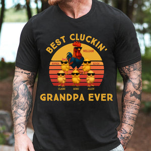 Best Cluckin' Dad Ever - Funny Father's Day Gifts - Personalized T-Shirt