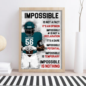 Personalized Football Canvas Print, Gift For Football Lovers