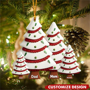 Christmas Family - Personalized Family Christmas Tree Cake Ornament