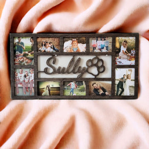 Personalized Name Paw Print Photo Frame