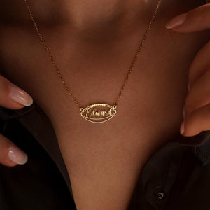 Personalized Football Name Necklace Unique Gift for Football Fans, Sports Jewelry