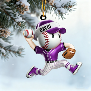 Baseball Player Christmas Ornament Personalized Ornament for Baseball Lover