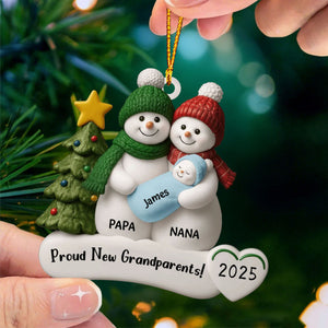 Proud New Grandparents - Personalized Acrylic Ornament, Gift For Papa, Gift For Nana