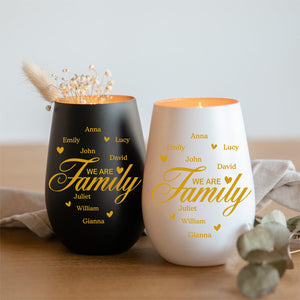 Personalized We are Family Scented Candle Cup