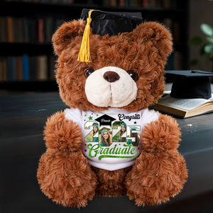 2025 Photo Frame Personalized Graduation Litter Bear Plush - Graduate Bear With Cap