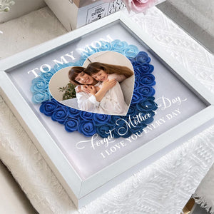 Personalized I Love You Every Day Flower Shadow Box Gift for Mom