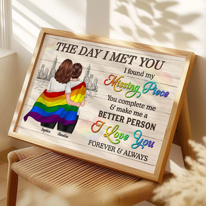 Pride Month LGBT Couple The Day I Met You Personalized Poster/Canvas