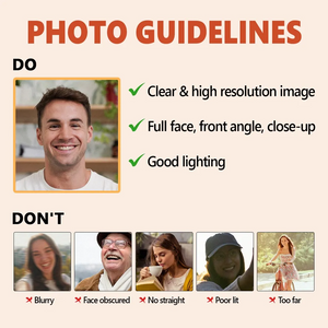 Birth Month Flower Photo Upload Personalized Led Night Light, Mother's Day Gift