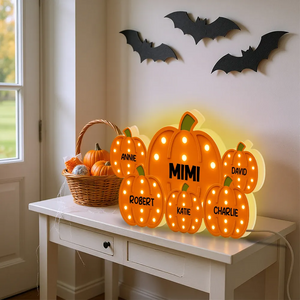 Grandma Little Pumpkins Personalized LED Light Box
