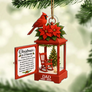 Personalized Lantern Memorial Chistmas Acrylic Ornament Sympathy Gift For Loss Of Loved Ones